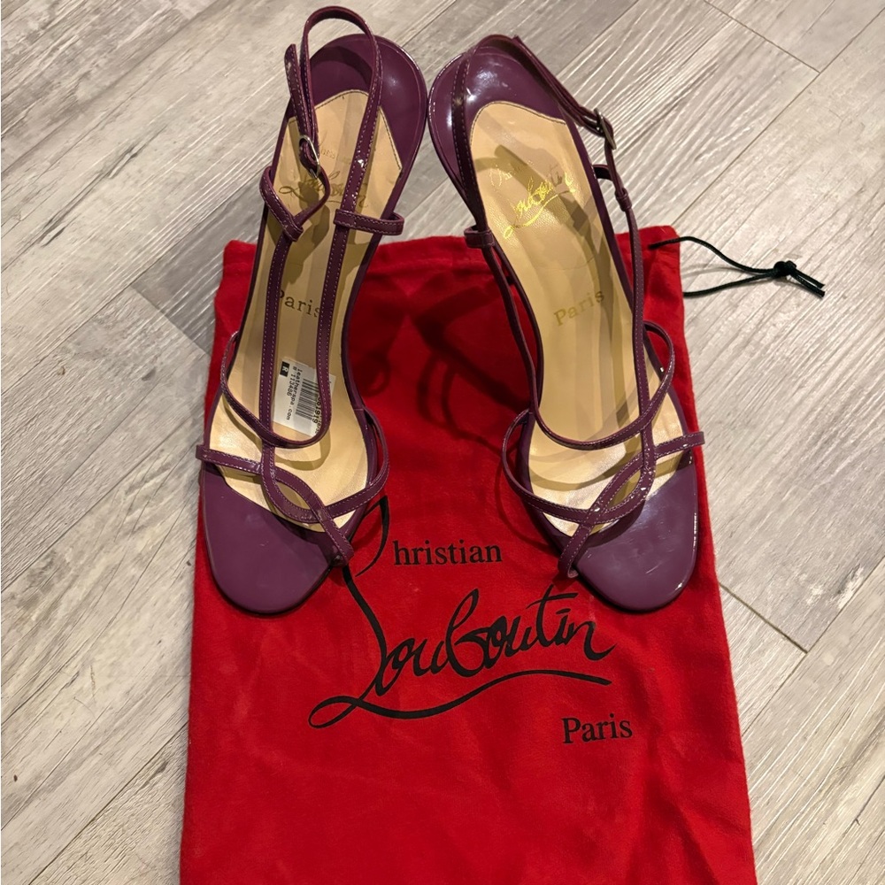 Christian Louboutin Plum Strappy Sandals